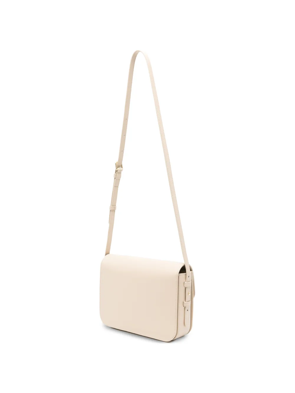  Maison Kitsuné Large Edie Leather Shoulder Bag - Neutrals 