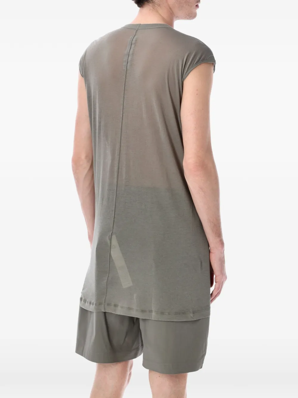 Rick Owens Mouwloos T-shirt met diepe V-hals Grijs