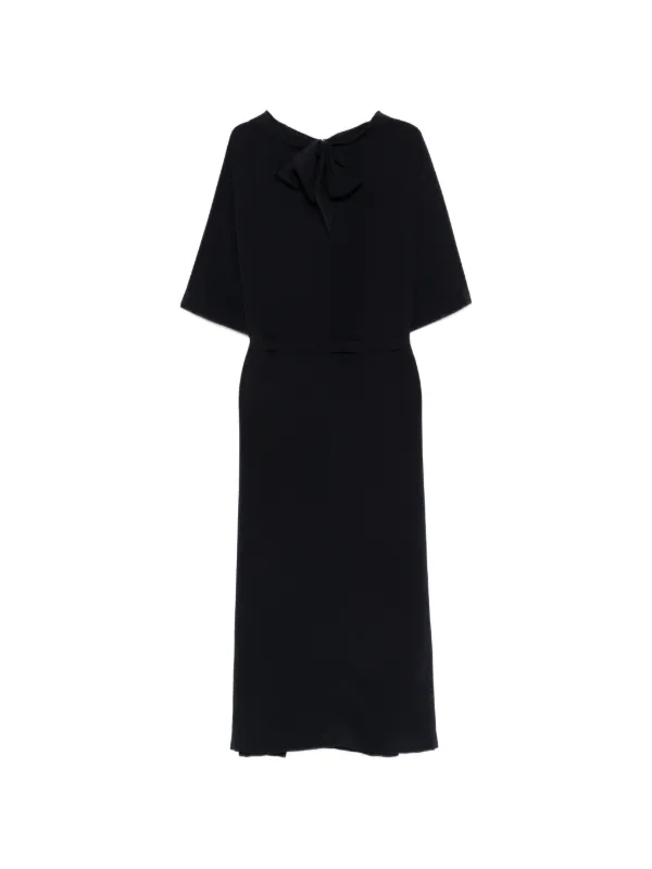 aspesi silk dress Aspesi Belted pure silk loose fit dress