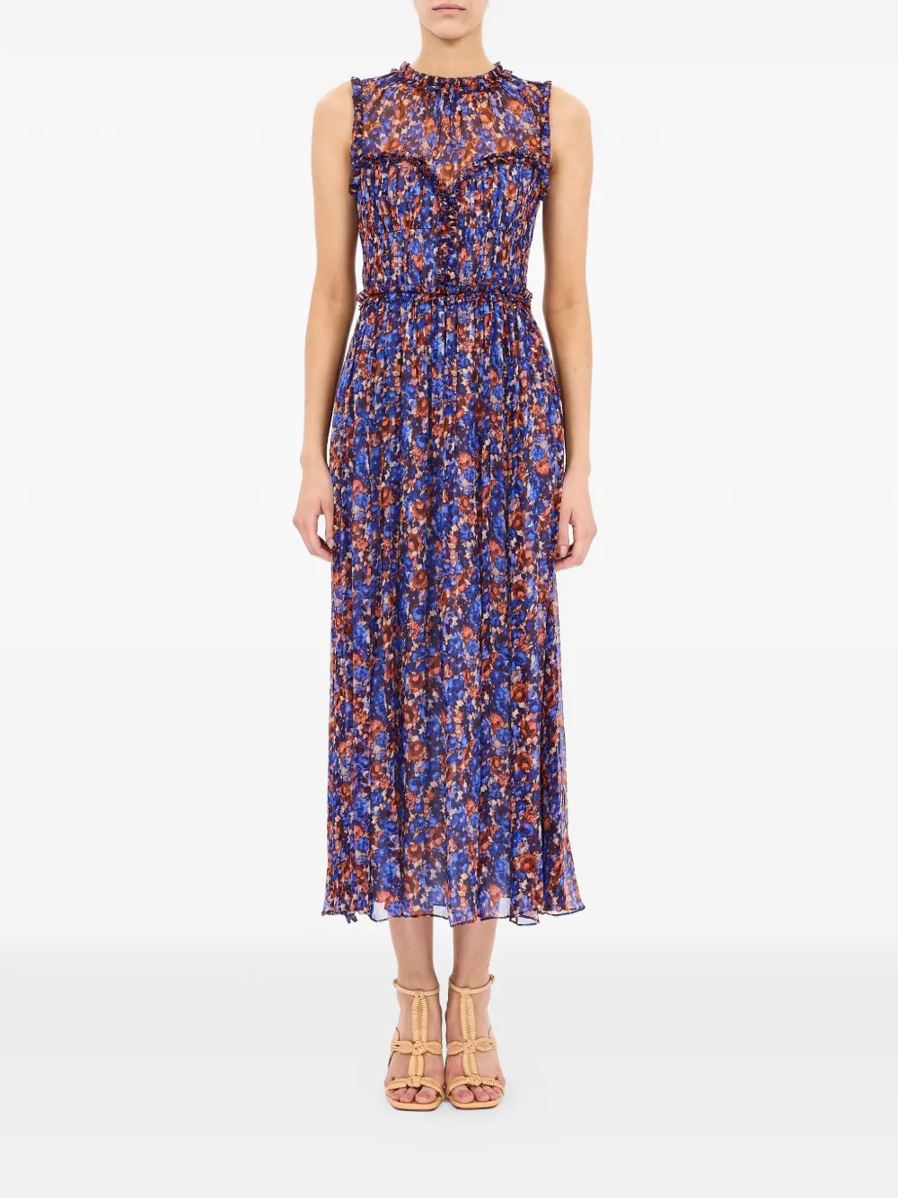 Ulla Johnson Kasia ruffled silk midi dress - Purple