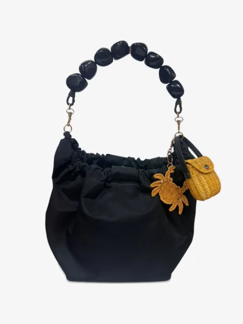 SERPUI Malu Black crab-detail bag