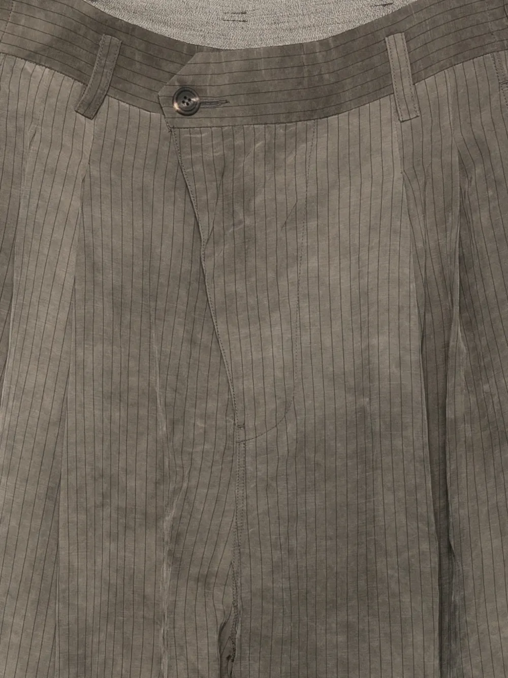  Ziggy Chen Pinstriped Pleated Trousers - Grey 