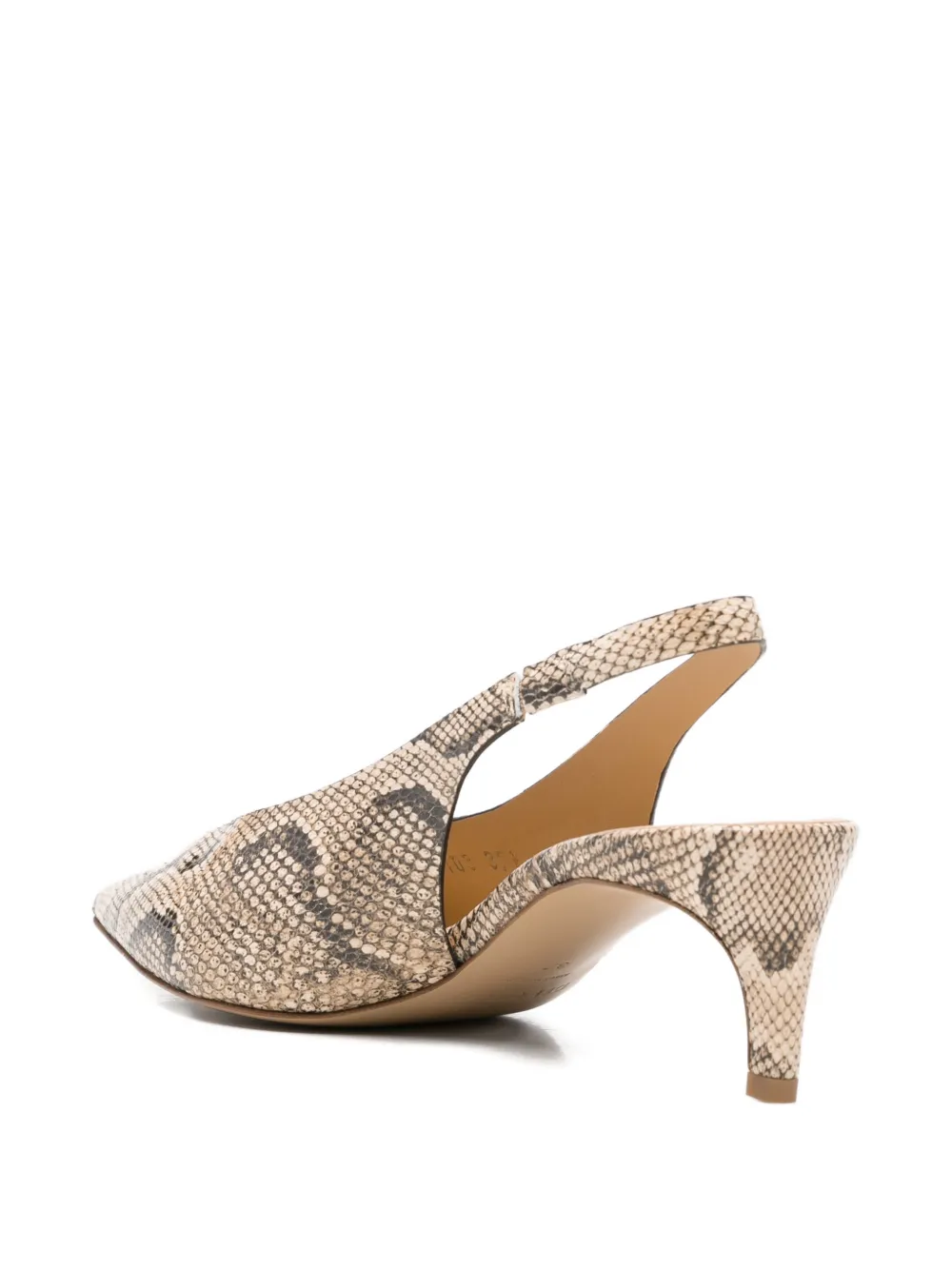 Del Carlo Paris snakeskin-effect pumps Beige