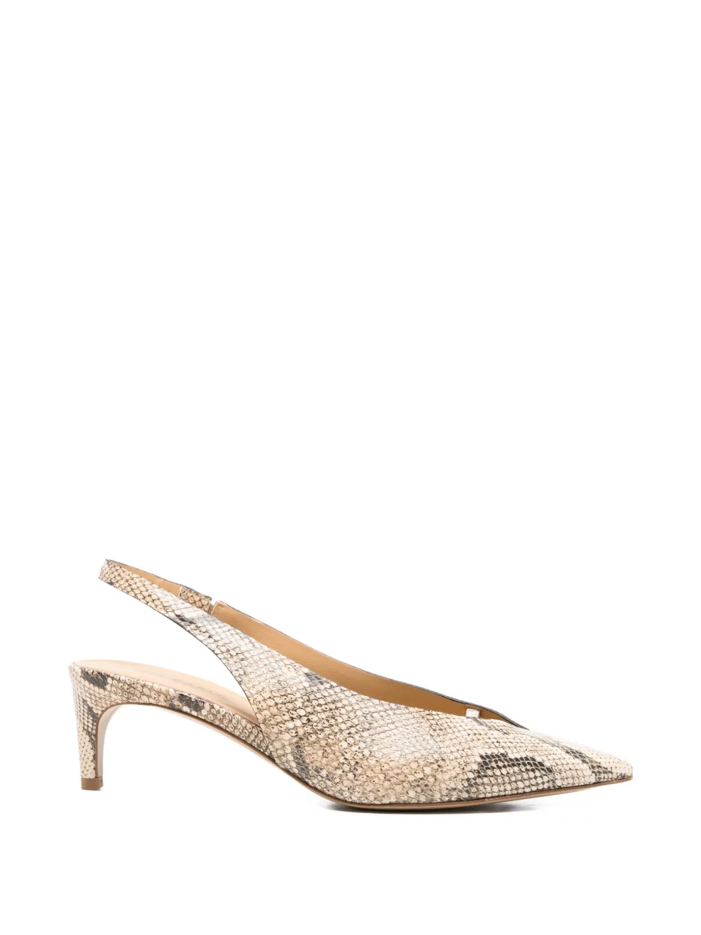 Del Carlo Paris snakeskin-effect pumps Beige
