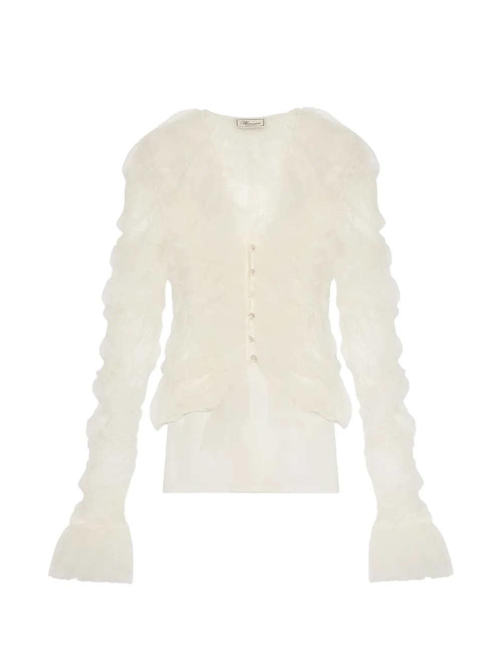 Blumarine Blusa con ruches - Bianco