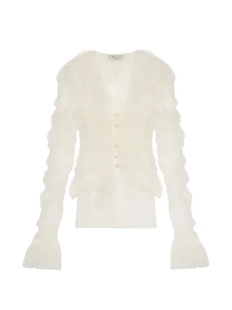 Blumarine ruffled tulle blouse