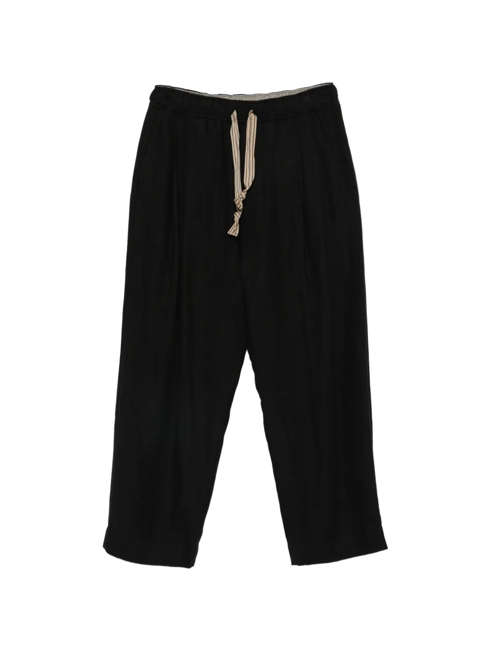 Ziggy Chen drawstring-fastening trousers - Nero