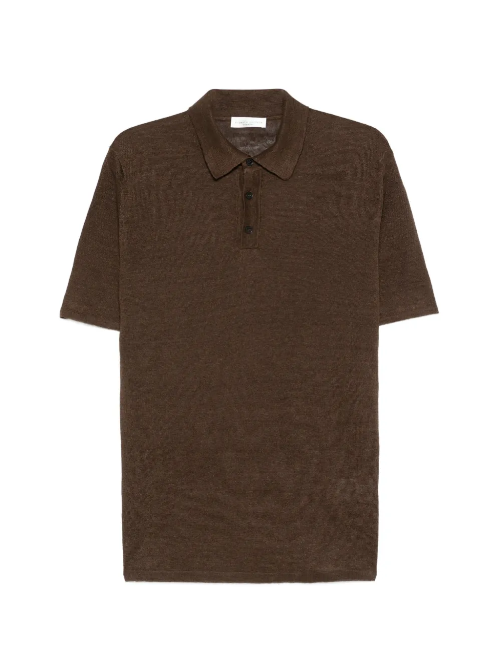 Roberto Collina 하프 버튼 폴로 셔츠 | 브라운