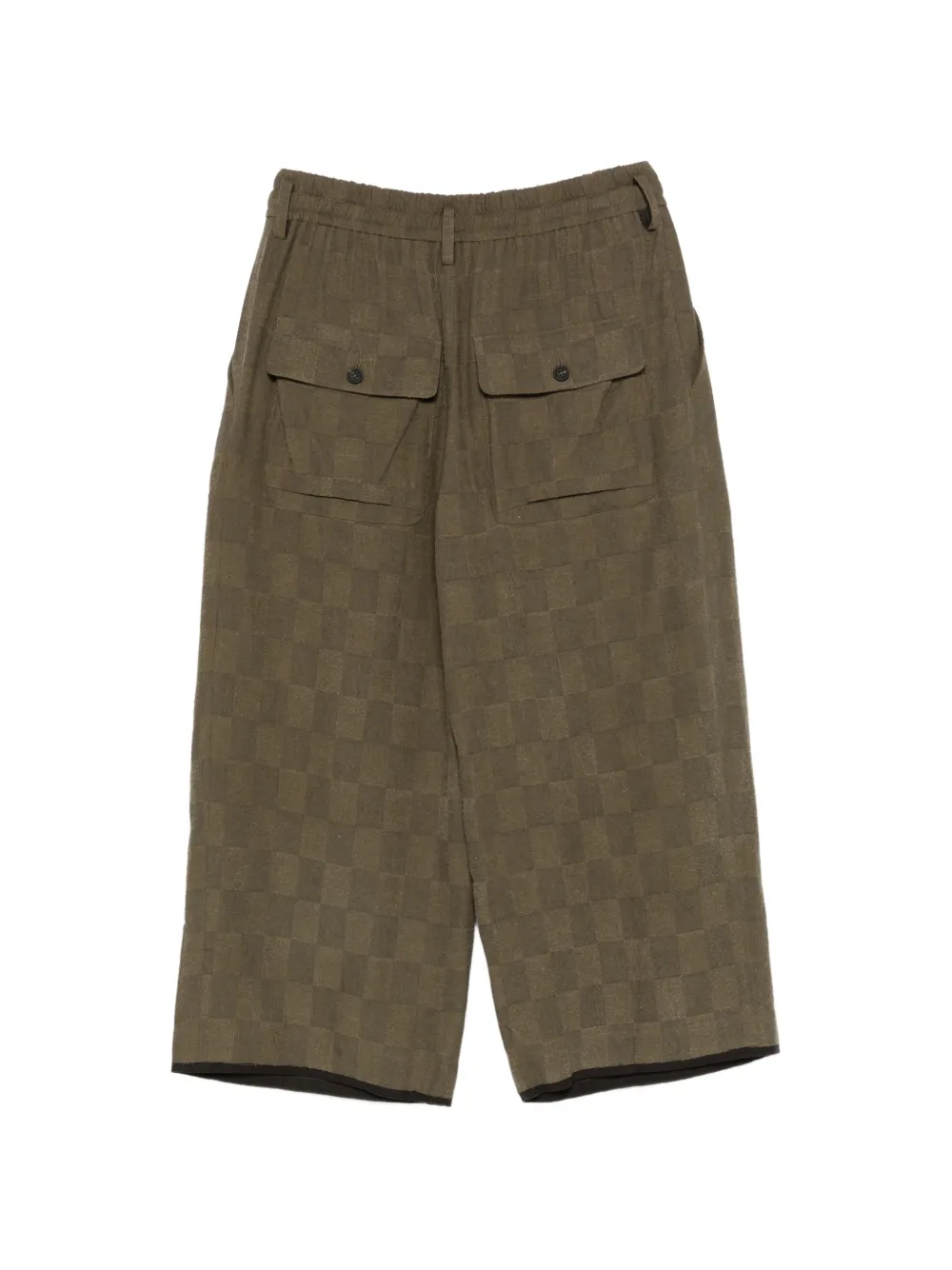 Ziggy Chen клетчатые брюки с кулиской | Широкие брюки