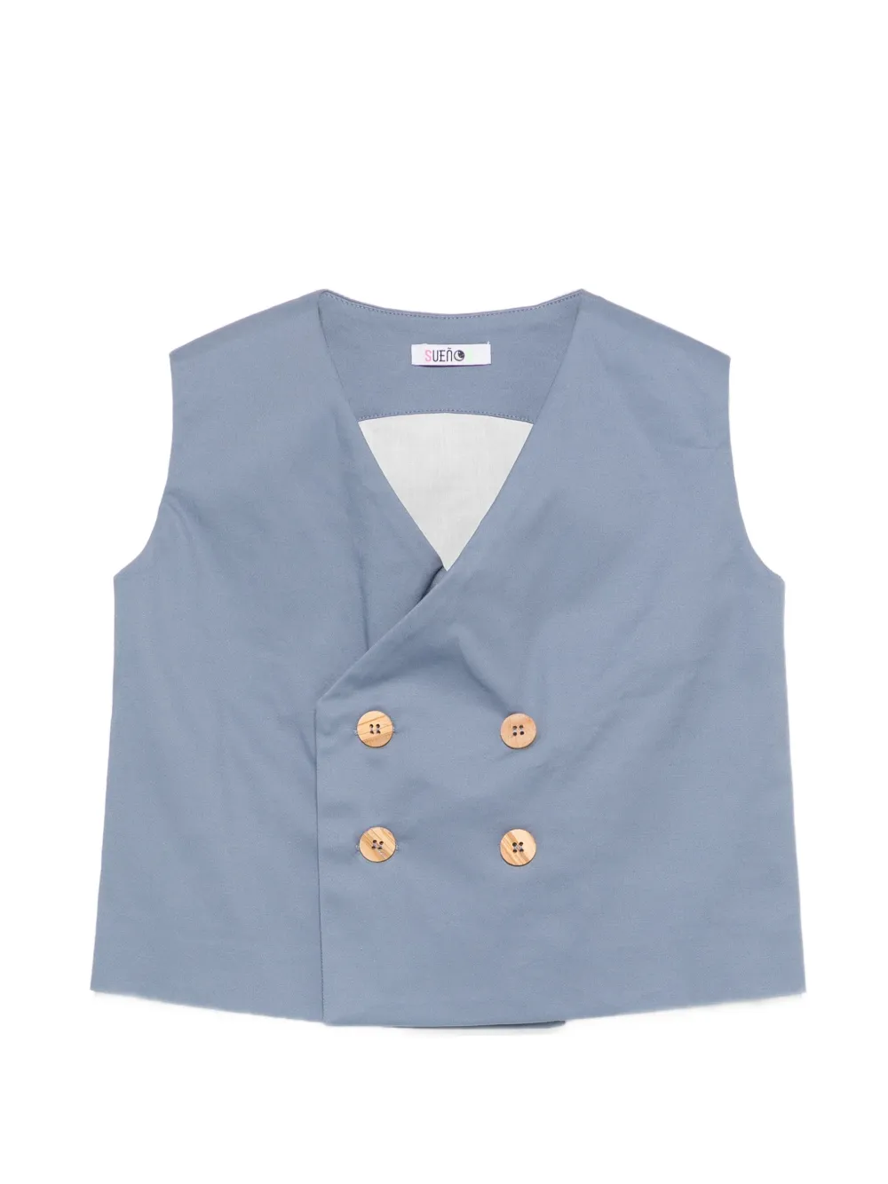 SUENOS Kidswear double-breasted waistcoat - Blu