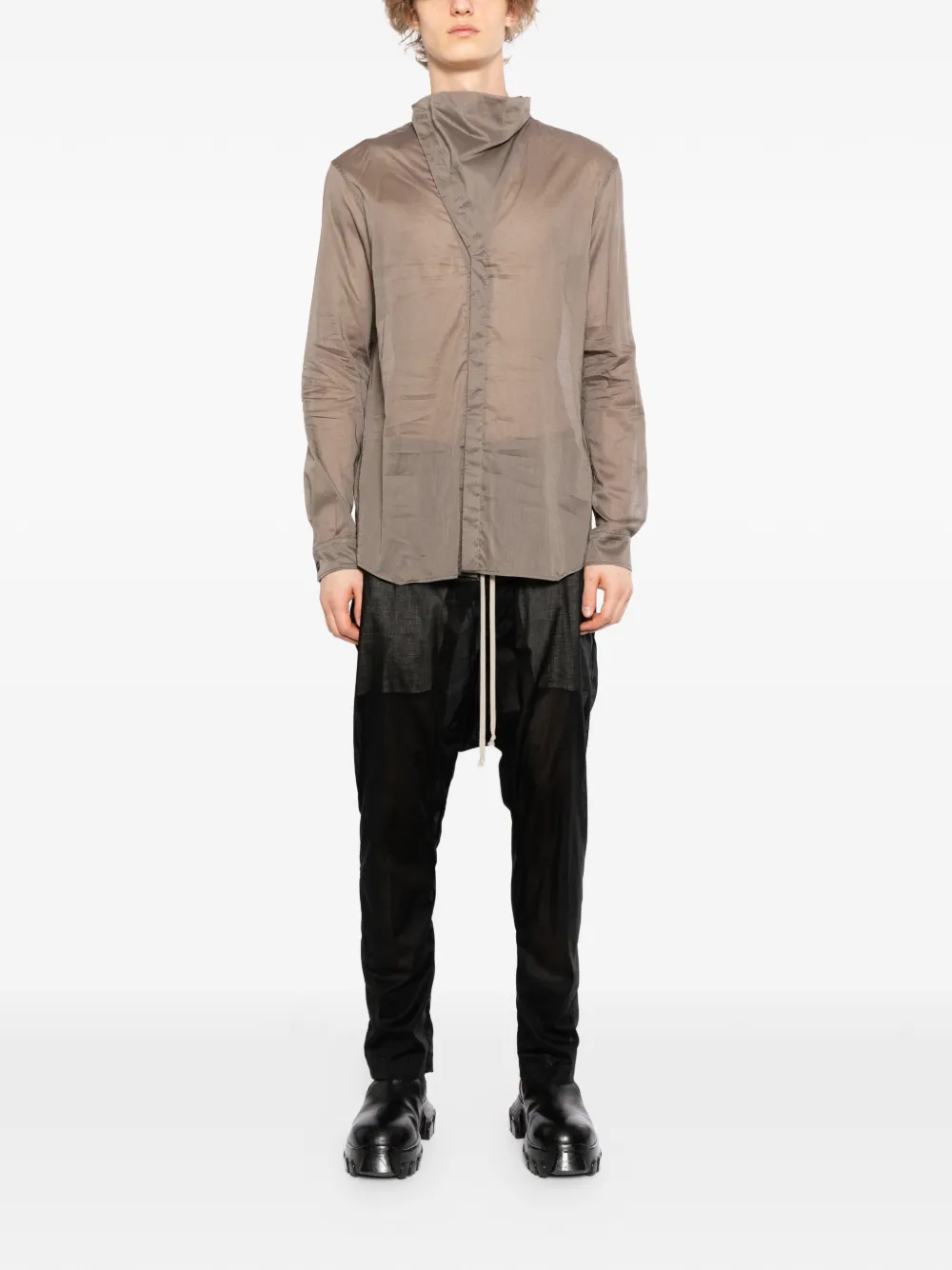 Rick Owens 岛屿印花高领衬衫