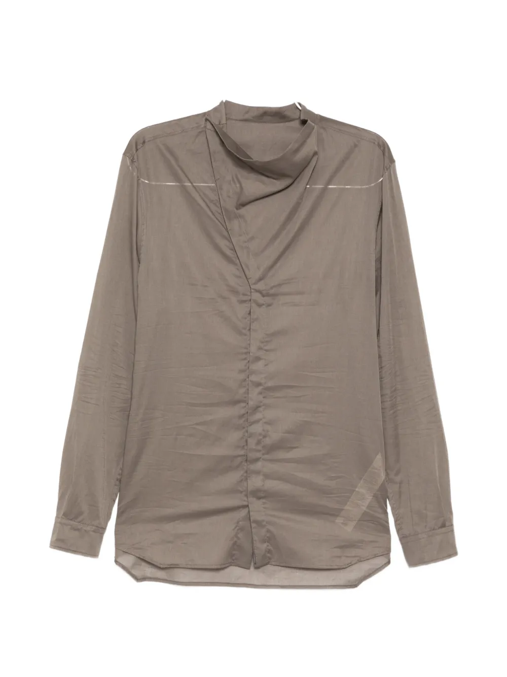 Rick Owens high neck island shirt - Grigio