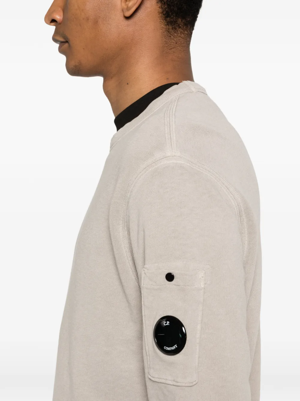 C.P. Company Malfile sweater met lenszak Beige