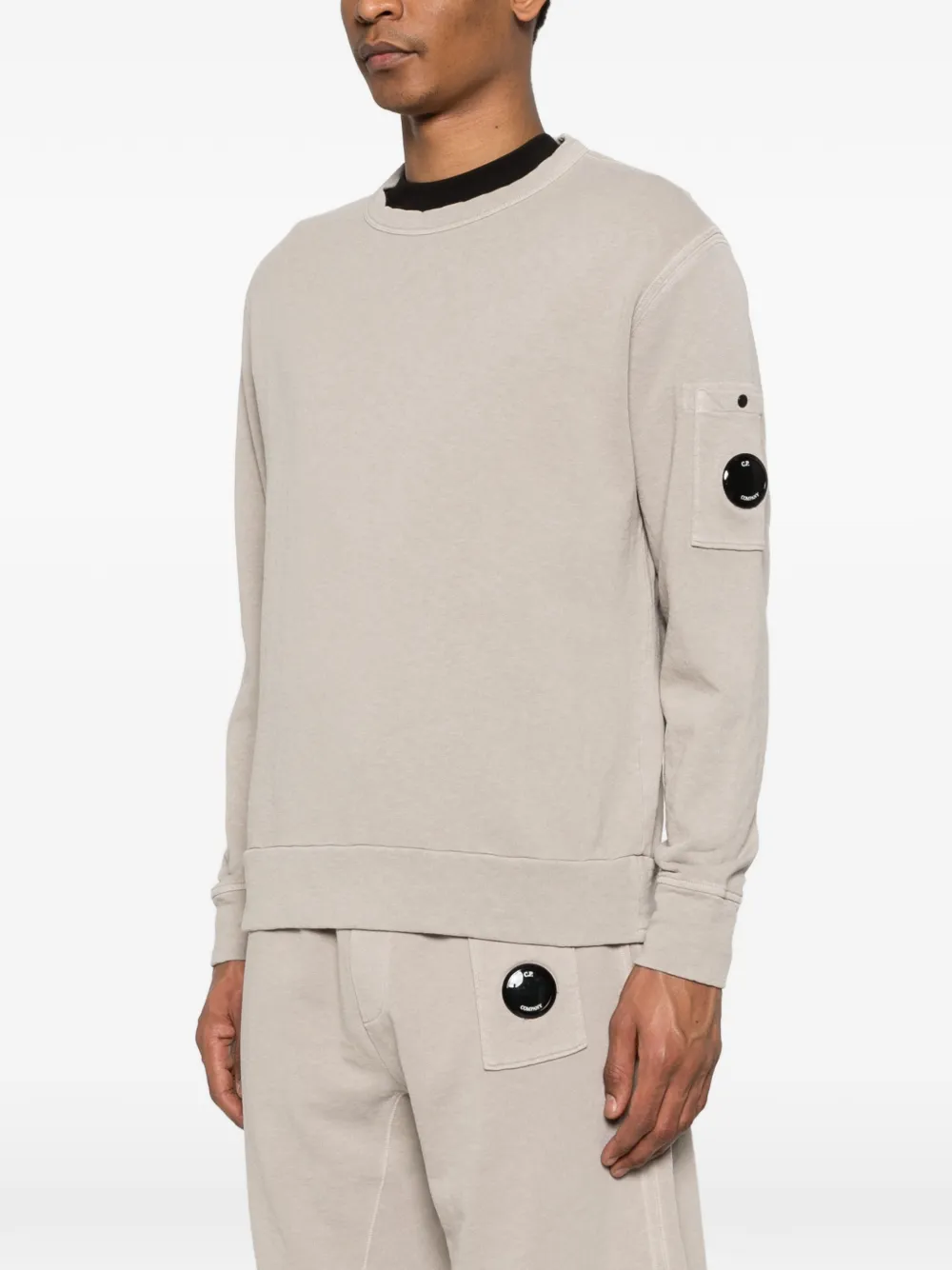 C.P. Company Malfile sweater met lenszak Beige