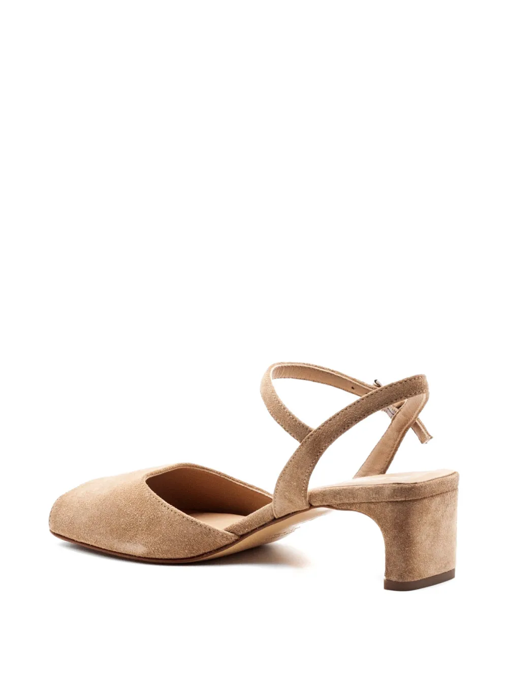 Elena Iachi Suède sandalen met enkelbandjes Beige