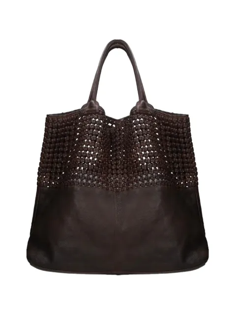 Elena Iachi leather tote bag