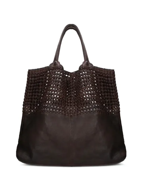 Elena Iachi leather tote bag