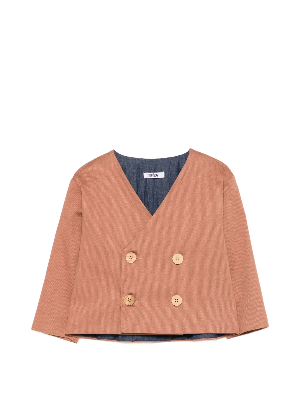 SUENOS Kidswear double-breasted blazer - Marrone