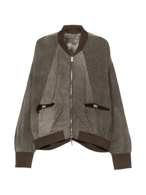 Ziggy Chen striped zipped bomber jacket