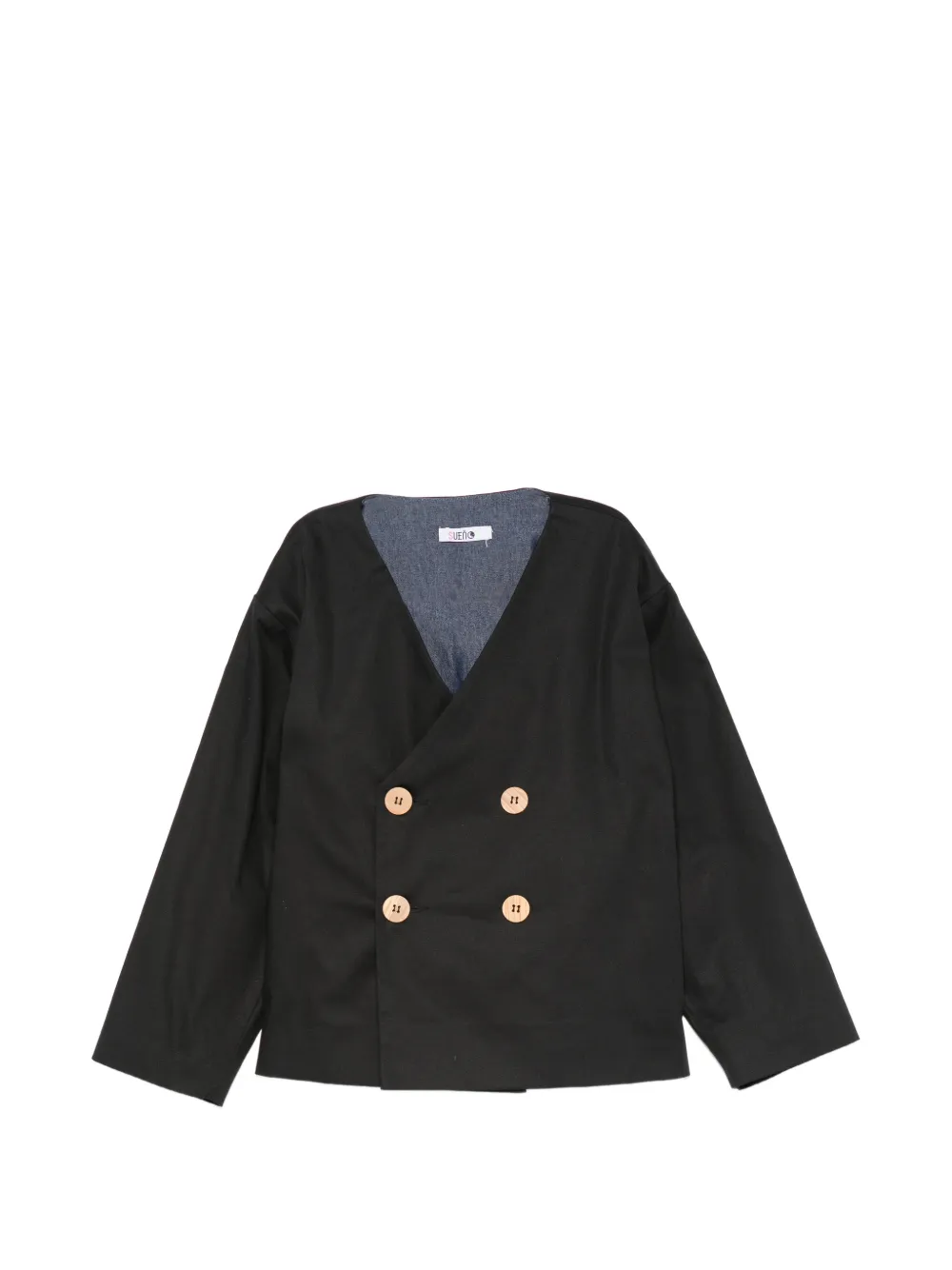 SUENOS Kidswear double-breasted blazer - Nero