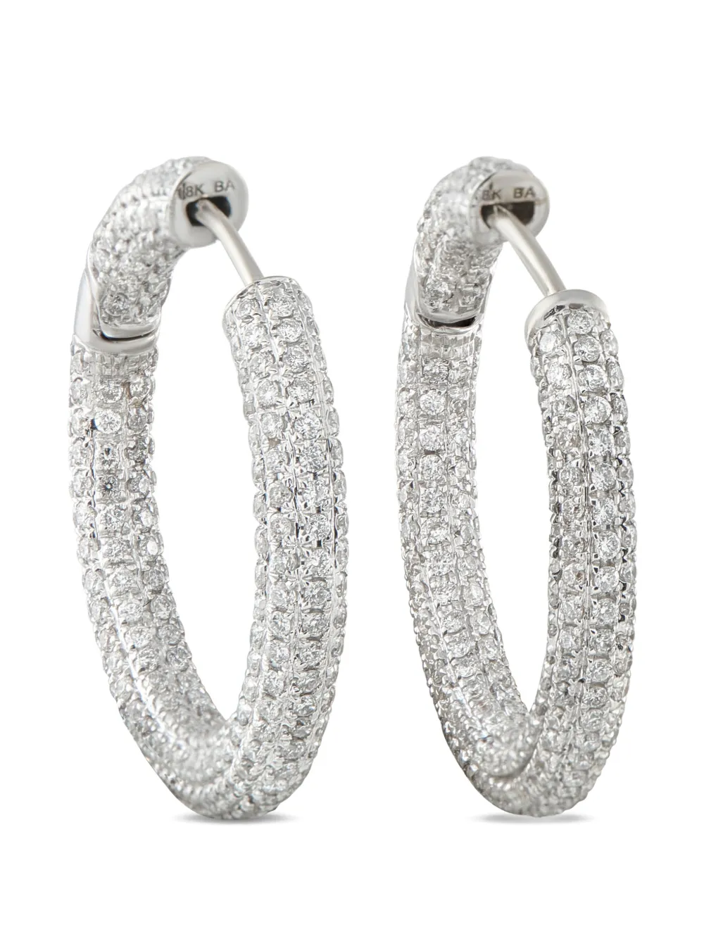 LB Exclusive diamond hoop earrings - Argento