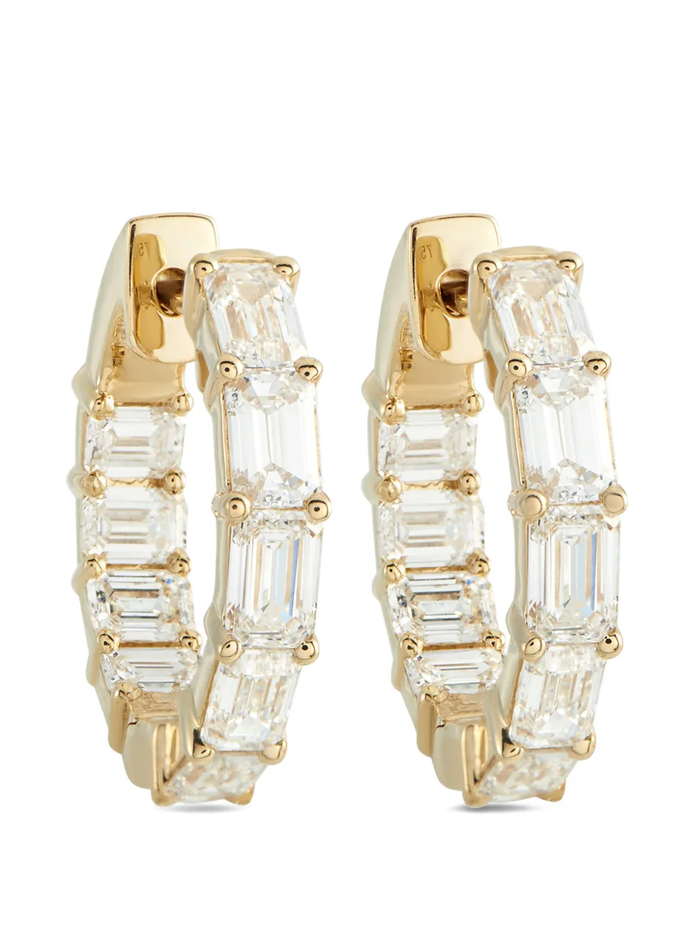LB Exclusive diamond inside-out hoop earrings - Oro