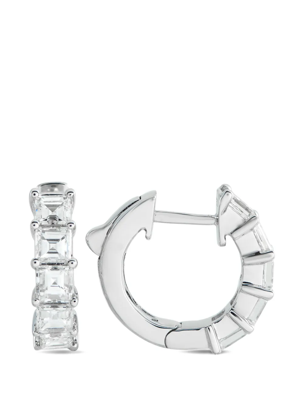 LB Exclusive diamond hoop earrings - Silber