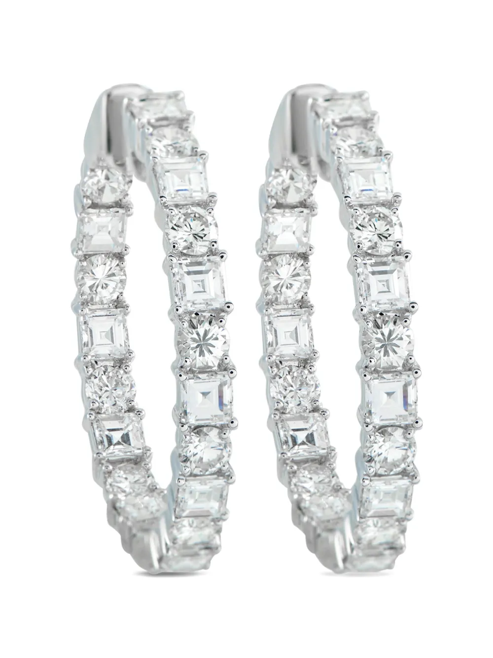 LB Exclusive diamond hoop earrings - Argento