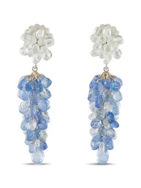 LB Exclusive diamond sapphire dangle earrings