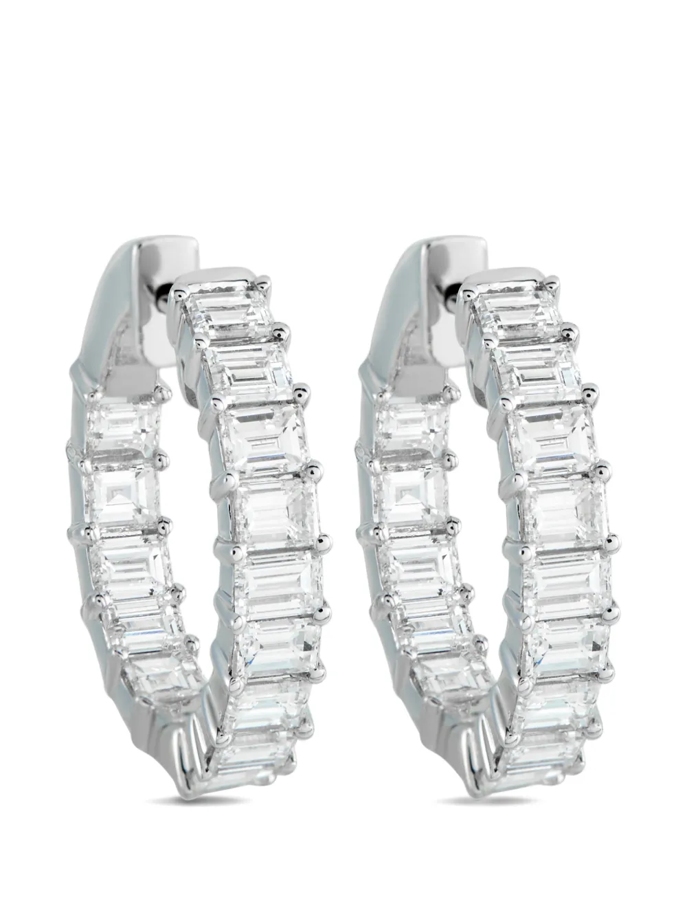 LB Exclusive diamond inside-out hoop earrings - Argento