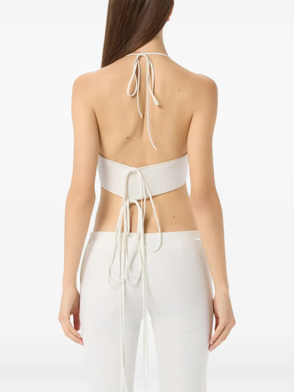 Blumarine Tanktop met halternek Wit