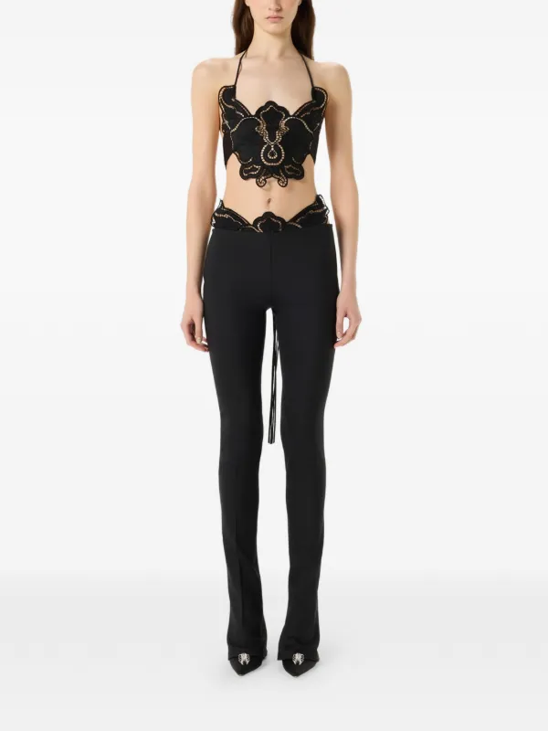 Blumarine ブラック Ruched Wool タンクトップ Blumarine Halterneck Tank Top | Black | FARFETCH