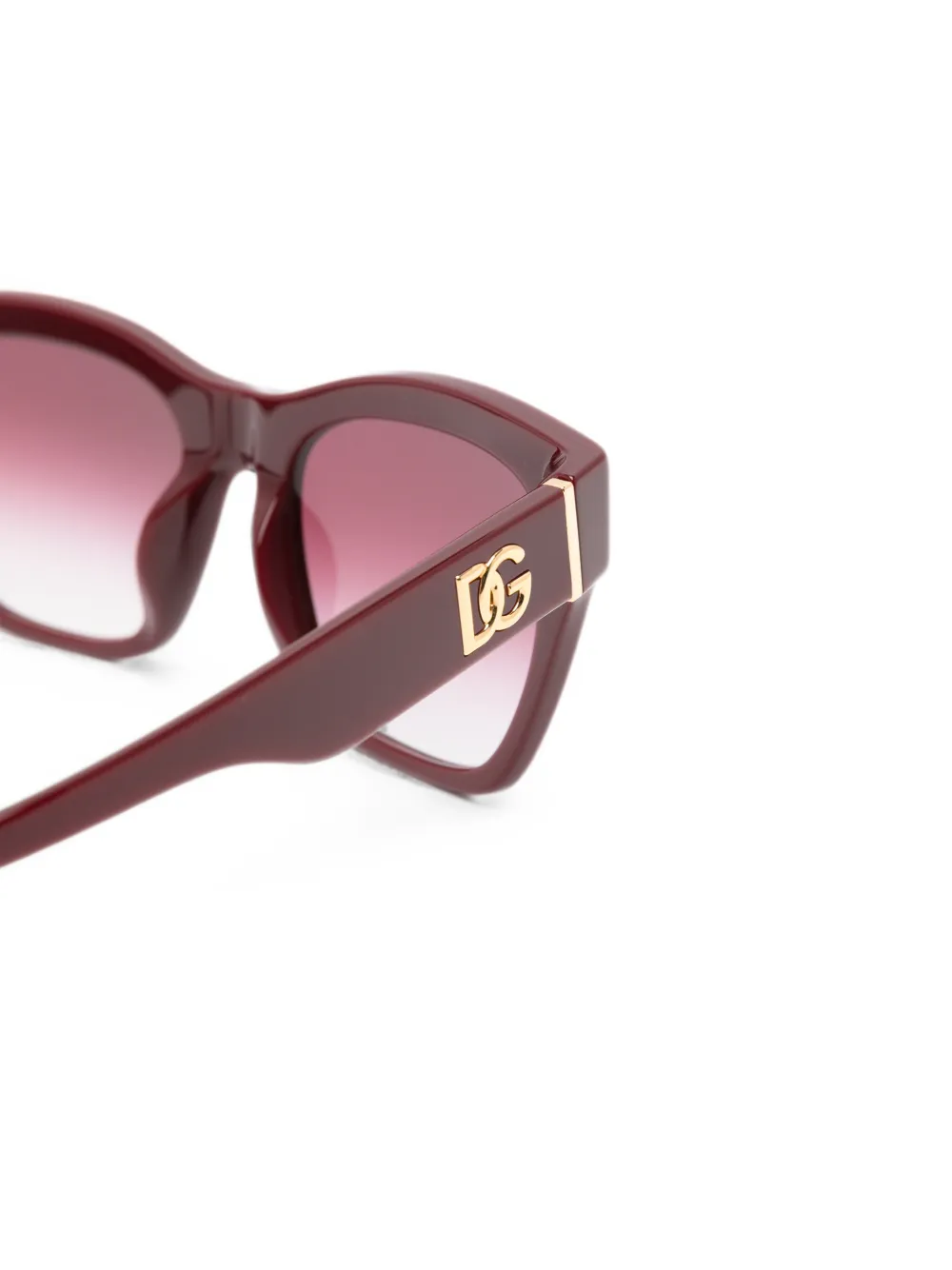 Dolce & Gabbana Eyewear Zonnebril met vierkant montuur en logoplakkaat Rood