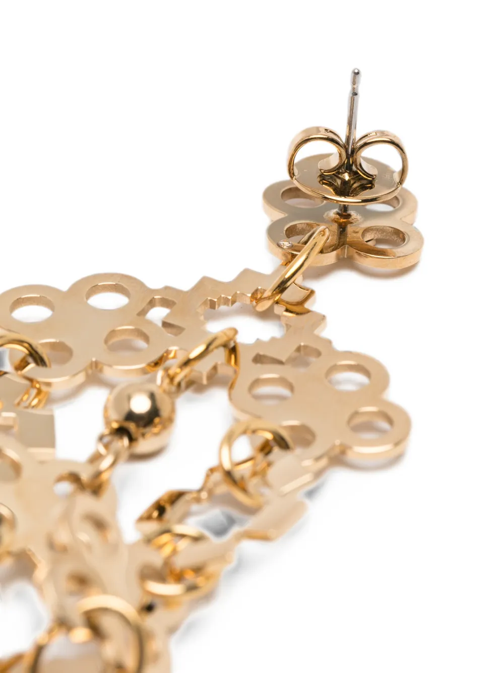  Tory Burch Forget Me Not Chandelier Earrings - Dorado 