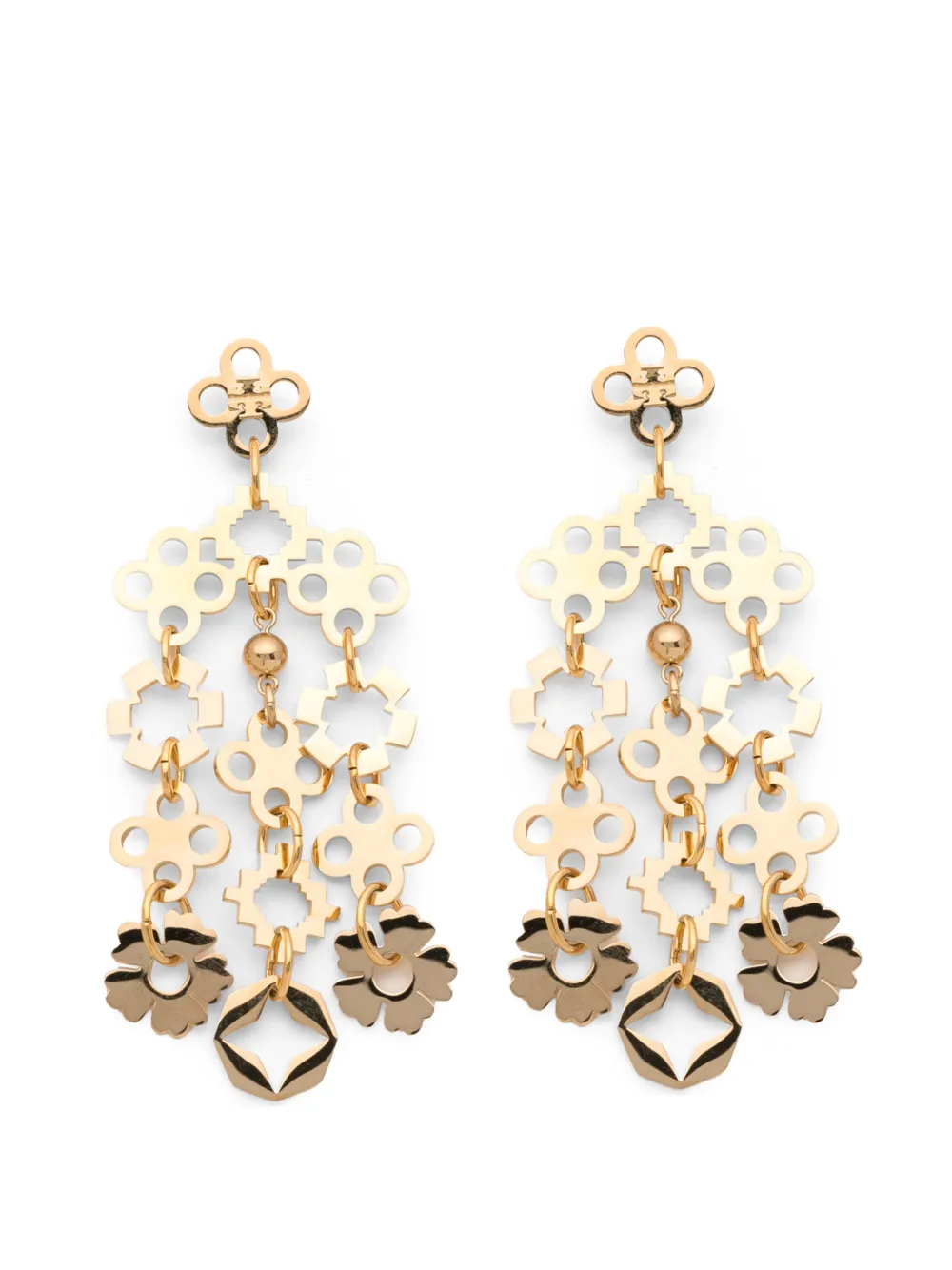Tory Burch Forget Me Not chandelier earrings - Gold
