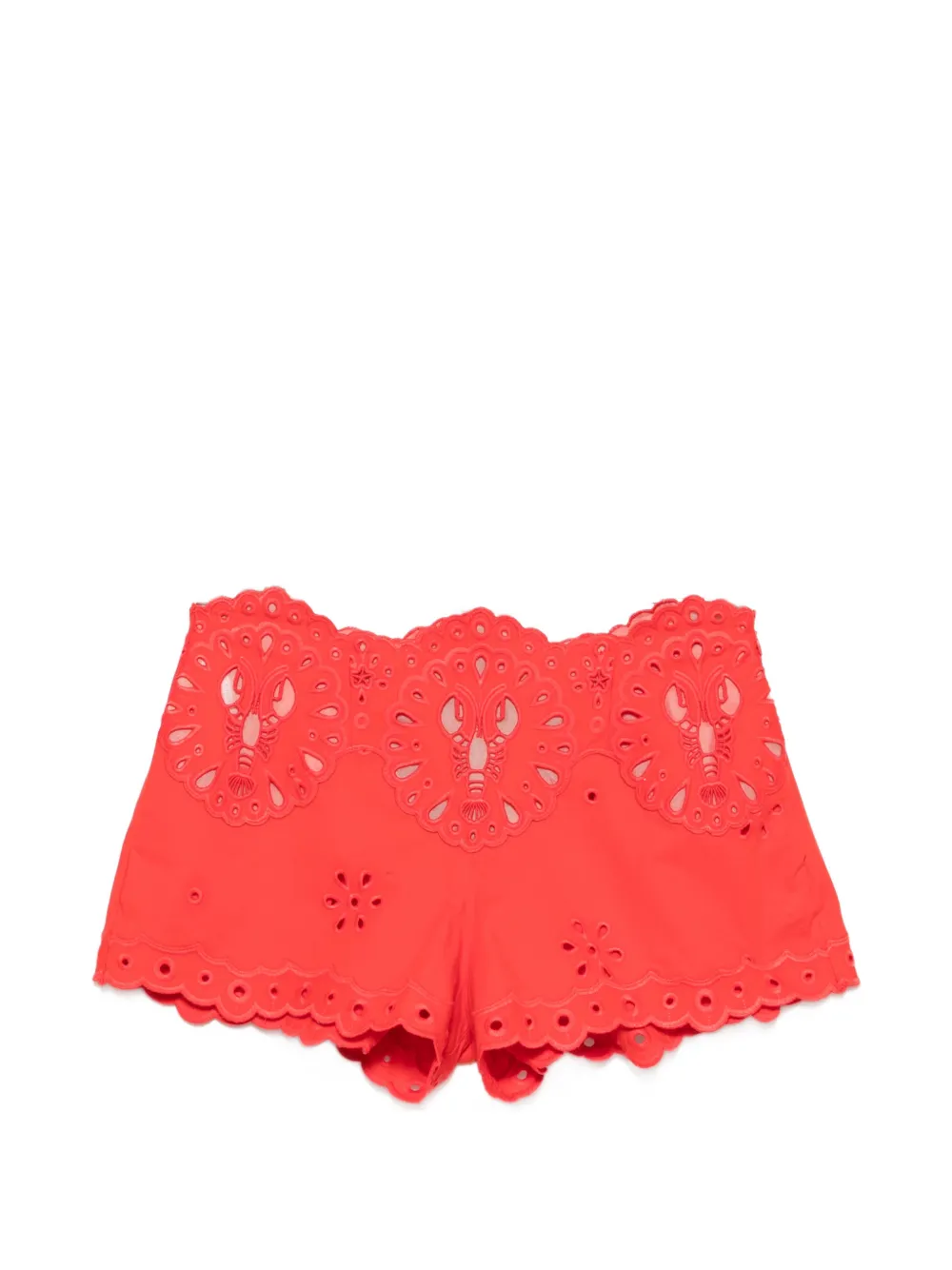 Retrofete Caliane broderie anglaise shorts - Rosso