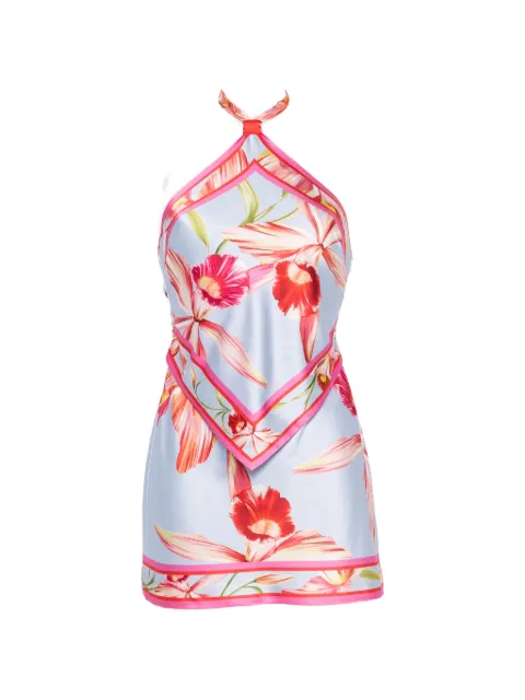 Retrofete Adelaide floral-print silk mini dress