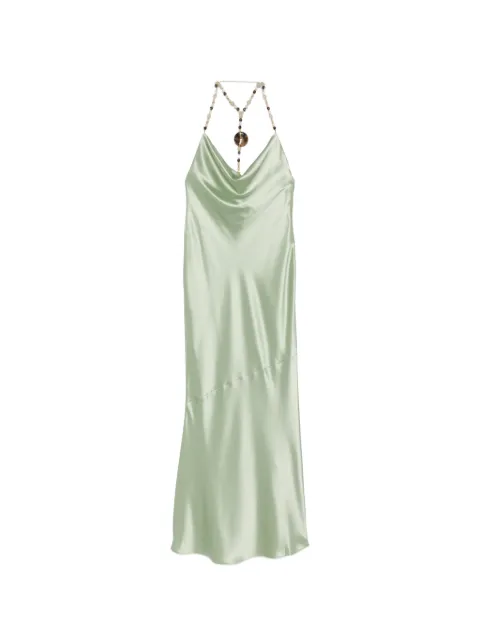 Retrofete Odalis bead-embellished cowl-neck maxi dress