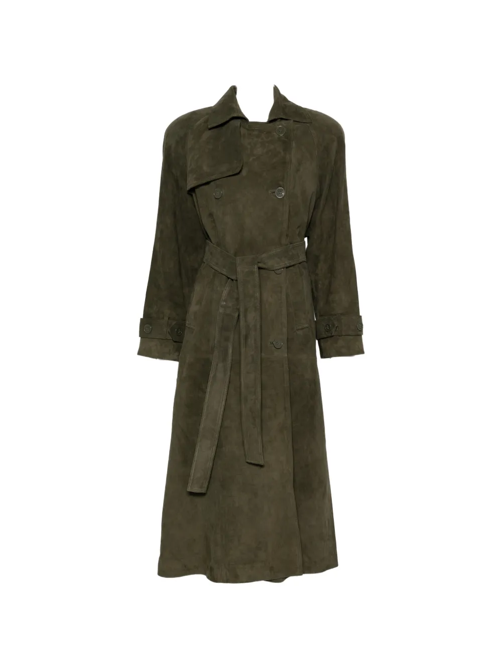 ducie Corrin double-breasted trench coat - Verde