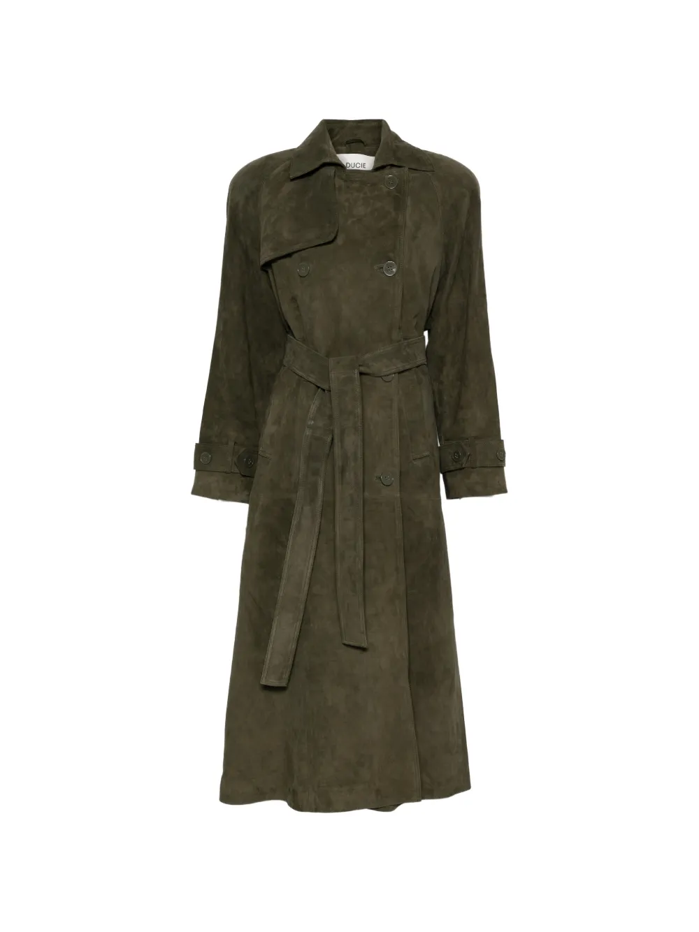 ducie Corrin double-breasted trench coat - Verde