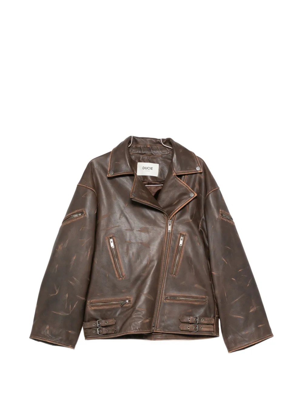 ducie Samantha distressed jacket - Marrone