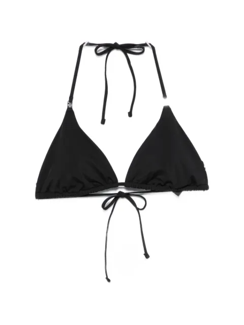 Tory Burch logo-plaque triangle bikini top