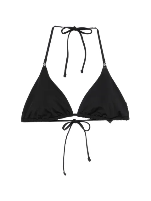 Tory Burch logo-plaque triangle bikini top