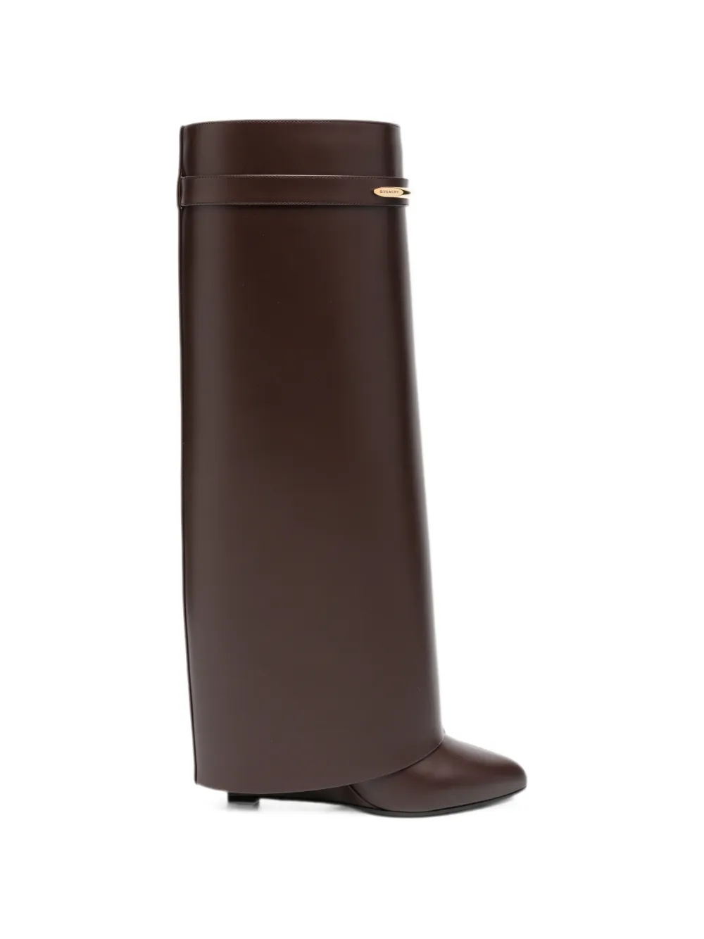 Givenchy Shark Pinch leather knee-high boots - Braun
