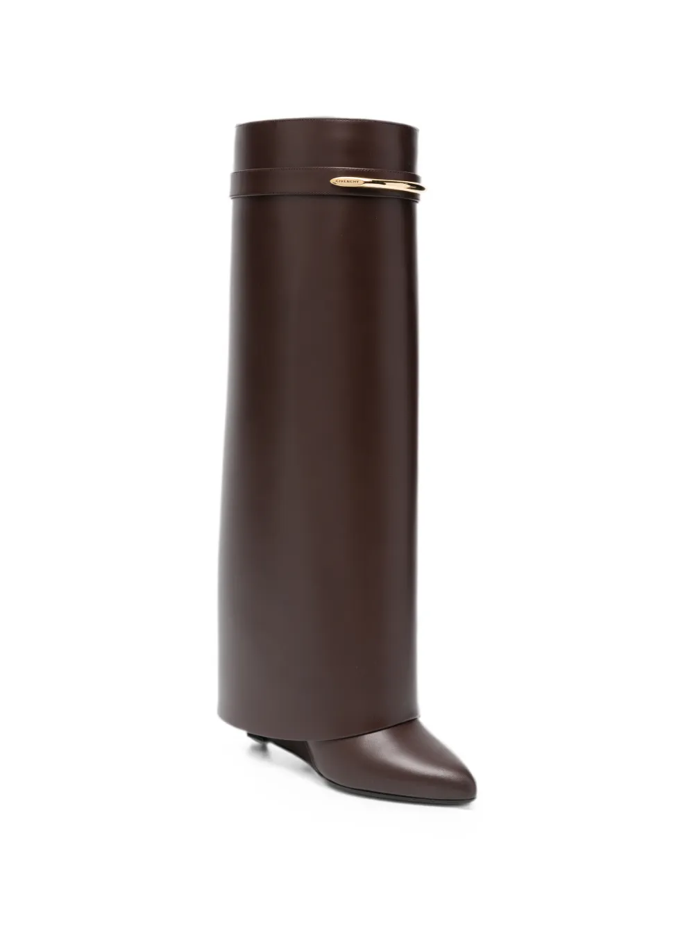 Givenchy Shark Pinch leren knielaarzen Bruin