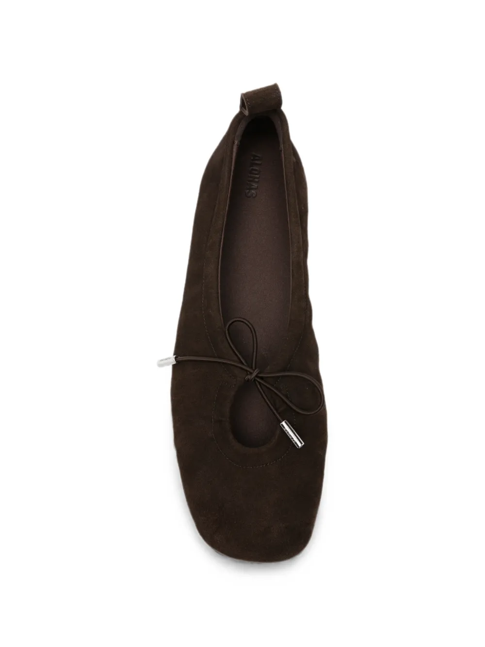 ALOHAS Rosalind ballerina's met strikdetail Bruin