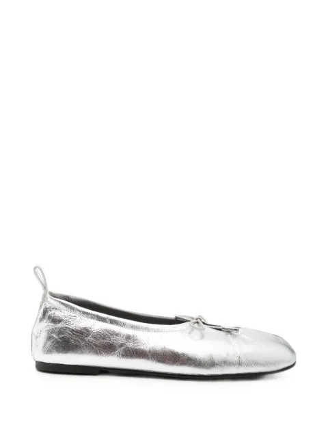 ALOHAS Rosalind shimmer-finish leather ballet flats