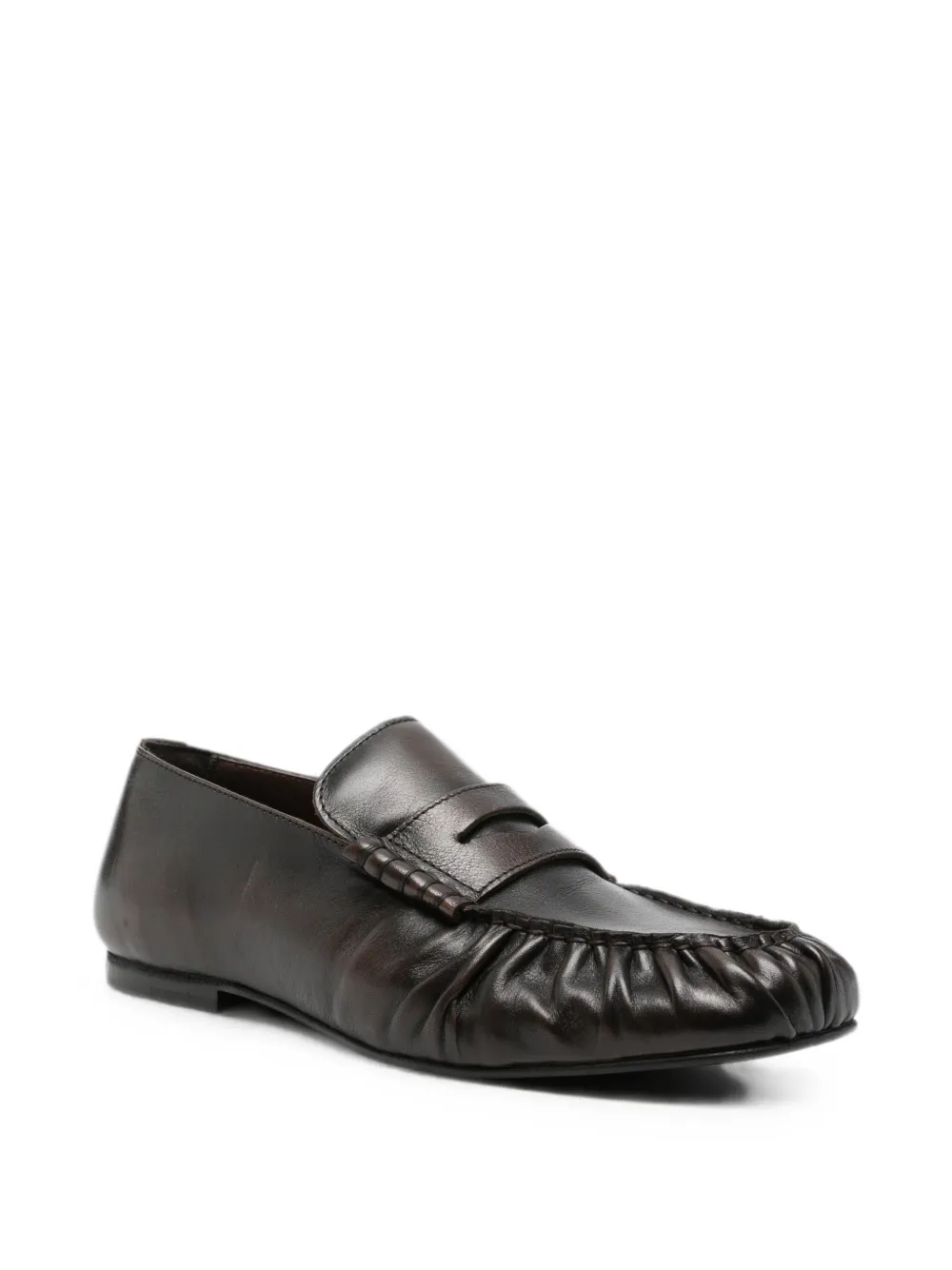 ALOHAS Gesmockte penny loafers Bruin