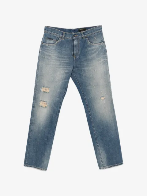 Dolce & Gabbana distressed-effect straight-leg jeans