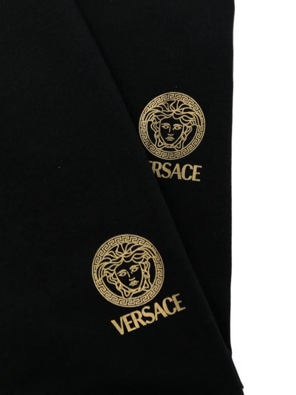 Versace Twee T-shirts met logoprint Zwart